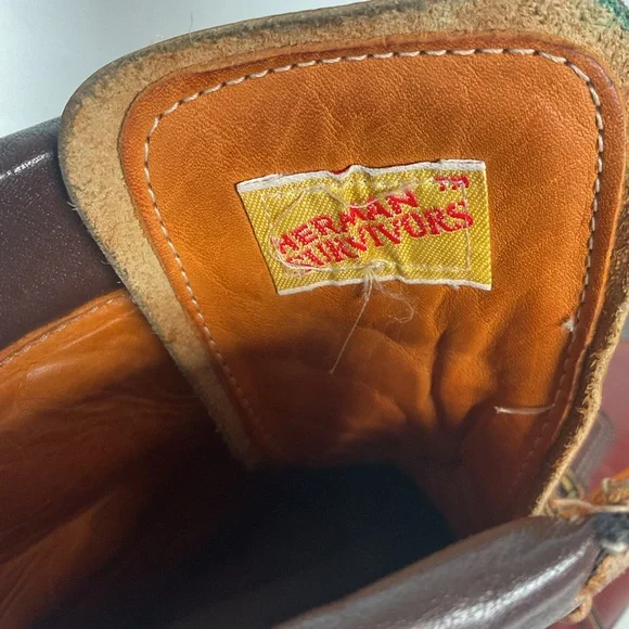 Vintage 1970s Herman Survivor’s Mountaineering Boots Men’s 9 Insulated Soft Toe - Picture 13 of 16